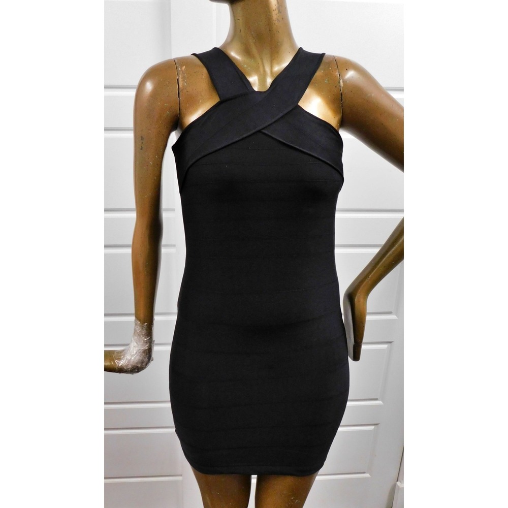 Les Cloches Black Bodycon Sleeveless Dress Women's Size 6
